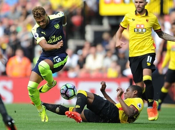 Oxlade-Chamberlain vs. Kabasele: Intense Face-Off in Arsenal's Premier League Battle Against Watford (2016-17)