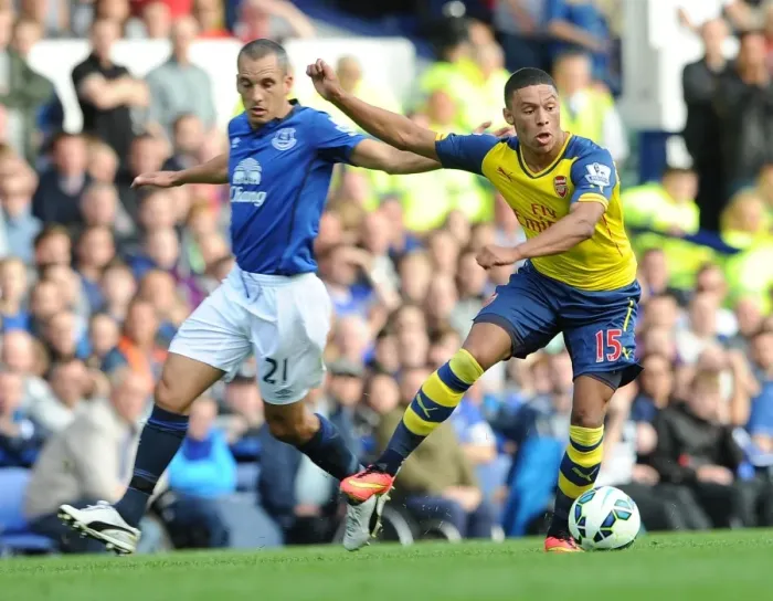 Framed Print : Oxlade-Chamberlain vs. Osman: The Intense Battle at Goodison Park, Premier League 2014 / 15 Framed Print : Oxlade-Chamberlain vs. Osman: The Intense Battle at Goodison Park, Premier League 2014 / 15