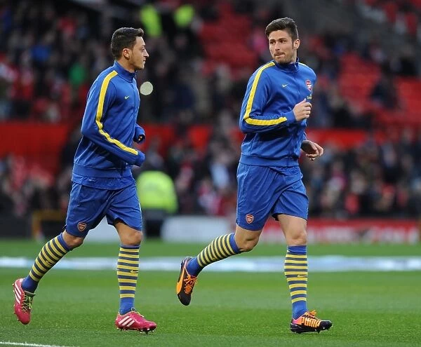 Ozil and Giroud: Pre-Match Chat Between Arsenal Stars at Old Trafford (Manchester United vs Arsenal, 2013-14)