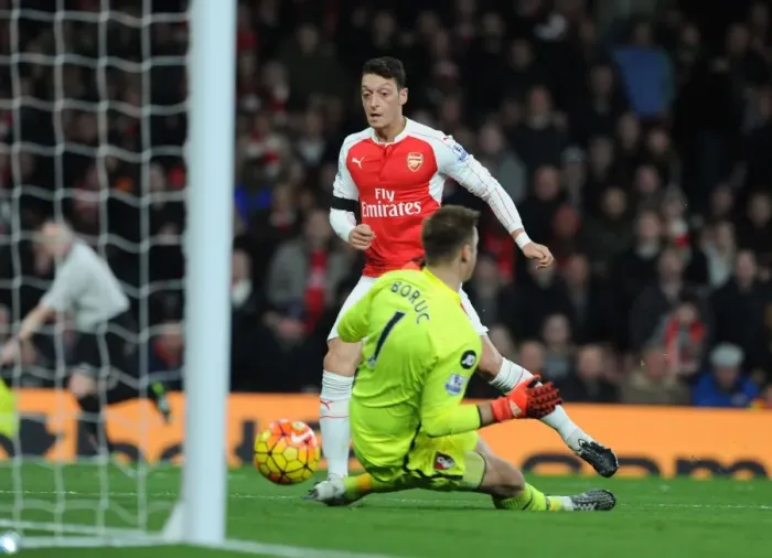 Framed Print : Ozil Scores His Second: Arsenal's Victory Against Bournemouth in the 2015-16 Premier League Framed Print : Ozil Scores His Second: Arsenal's Victory Against Bournemouth in the 2015-16 Premier League