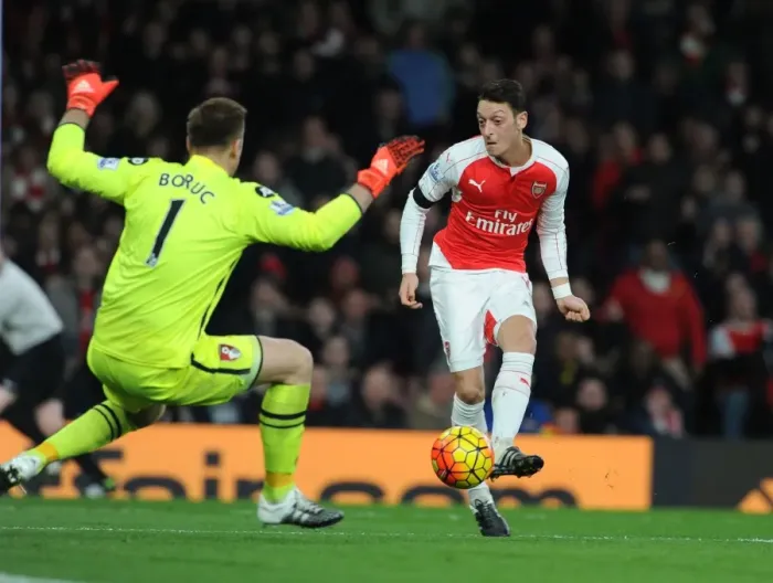 Framed Print : Ozil Scores His Second: Arsenal's Victory Over Bournemouth in the 2015-16 Premier League Framed Print : Ozil Scores His Second: Arsenal's Victory Over Bournemouth in the 2015-16 Premier League