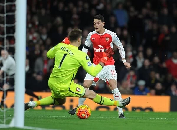 Ozil Scores His Second Goal: Arsenal vs. Bournemouth, 2015-16 Premier League