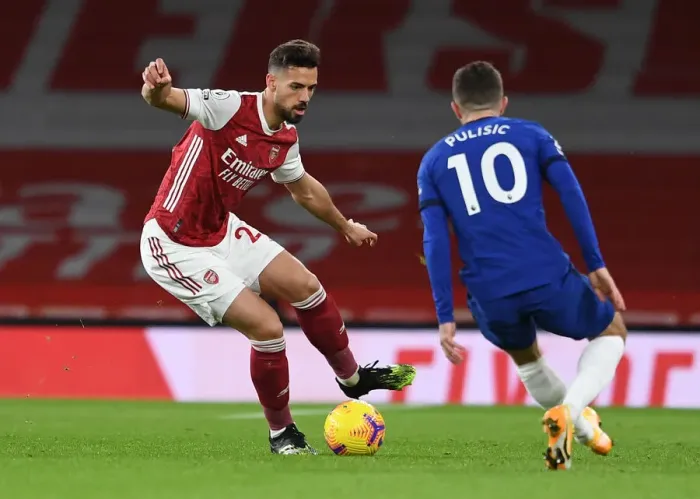 Framed Print : Pablo Mari in Action: Arsenal vs. Chelsea, Premier League 2020-21