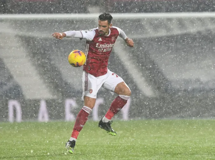 Framed Print : Pablo Mari in Action: Arsenal vs West Bromwich Albion (2020-21)