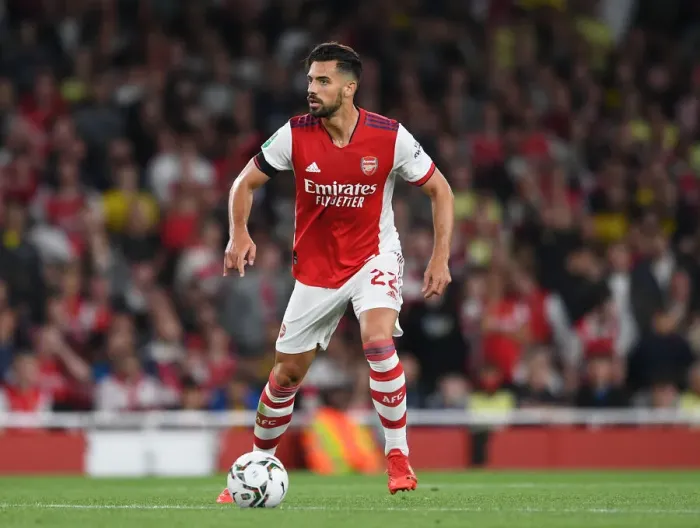 Framed Print : Pablo Mari in Action: Arsenal's Defensive Star Shines in Carabao Cup Clash Against AFC Wimbledon