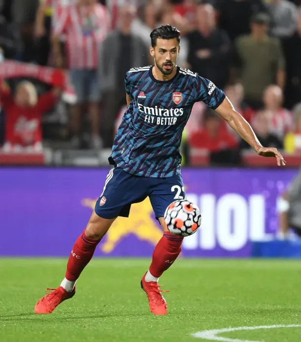 Framed Print : Pablo Mari in Action: Brentford vs Arsenal, Premier League 2021-22 Framed Print : Pablo Mari in Action: Brentford vs Arsenal, Premier League 2021-22
