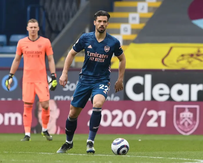 Framed Print : Pablo Mari in Action: Burnley vs Arsenal, Empty Turf Moor, Premier League 2021 Framed Print : Pablo Mari in Action: Burnley vs Arsenal, Empty Turf Moor, Premier League 2021