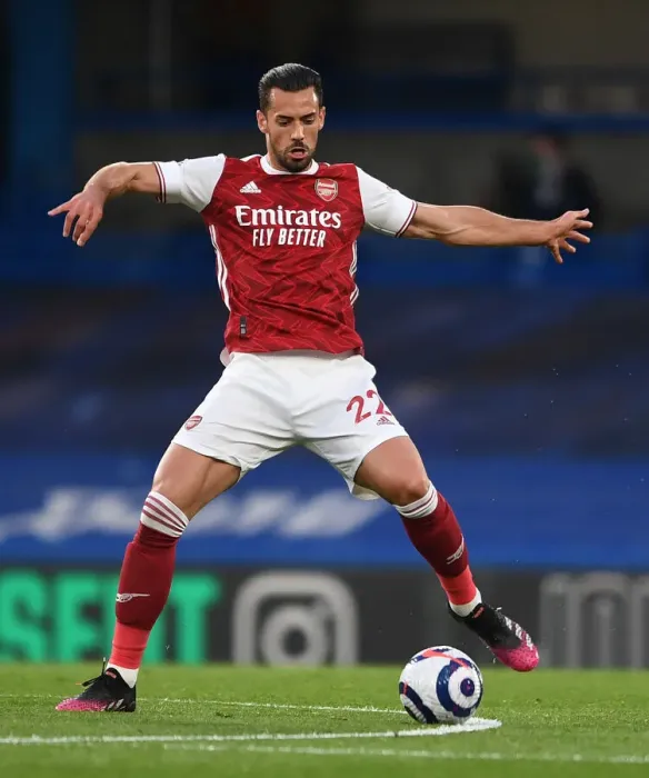 Framed Print : Pablo Mari at Stamford Bridge: Chelsea vs. Arsenal in Empty Stands (2020-21 Premier League)