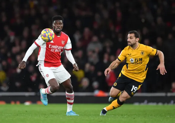 Framed Print : Partey vs. Jonny: A Premier League Battle at Emirates Stadium Framed Print : Partey vs. Jonny: A Premier League Battle at Emirates Stadium