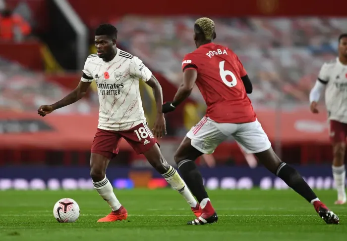 Framed Print : Partey vs. Pogba: Manchester United vs. Arsenal, Premier League Clash Amidst COVID-19 Restrictions (November 2020) Framed Print : Partey vs. Pogba: Manchester United vs. Arsenal, Premier League Clash Amidst COVID-19 Restrictions (November 2020)