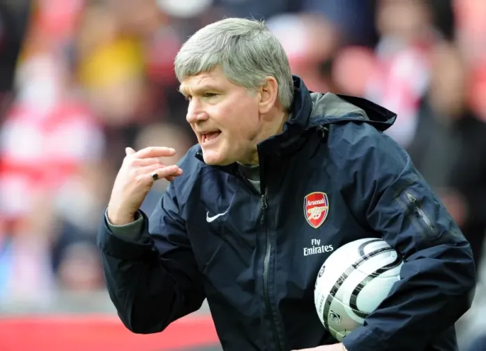 Framed Print : Pat Rice Arsenals Assistant Manager. Arsenal 1: 2 Birmingham City. Carling Cup Final