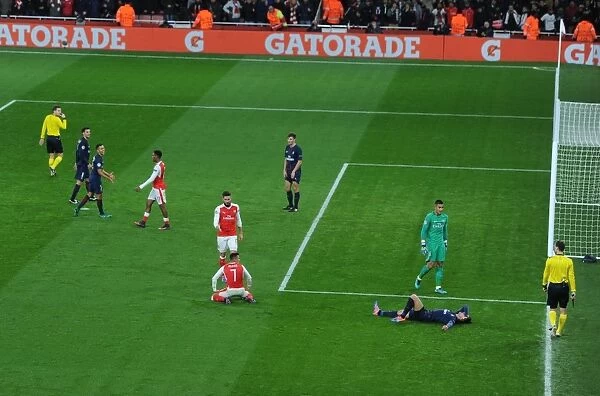Penalty Drama: Arsenal vs. Paris Saint-Germain in Champions League - Krychowiak Trips Sanchez