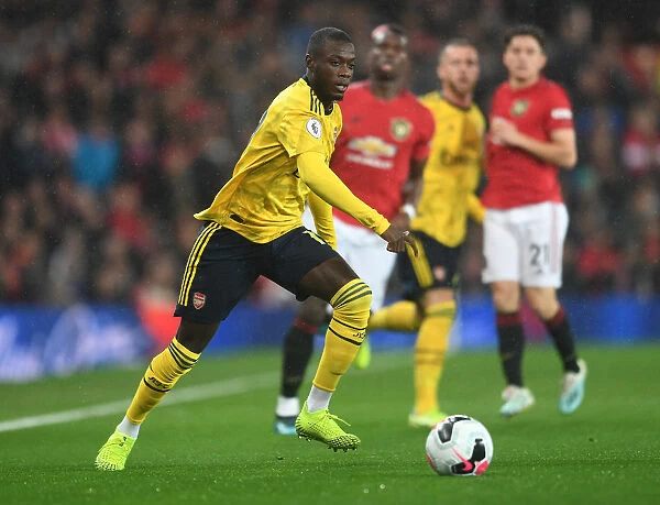 Pepe at Old Trafford: Premier League Clash between Manchester United and Arsenal, 2019-2020