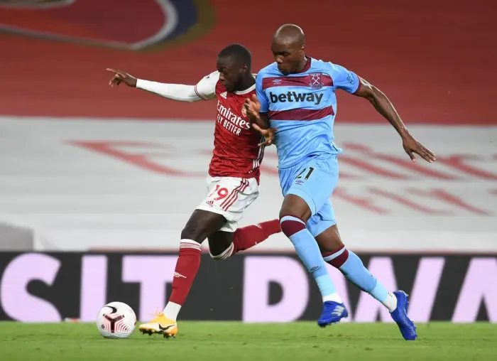 Framed Print : Pepe Outwits Ogbonna: Thrilling Premier League Clash - Arsenal vs. West Ham Framed Print : Pepe Outwits Ogbonna: Thrilling Premier League Clash - Arsenal vs. West Ham