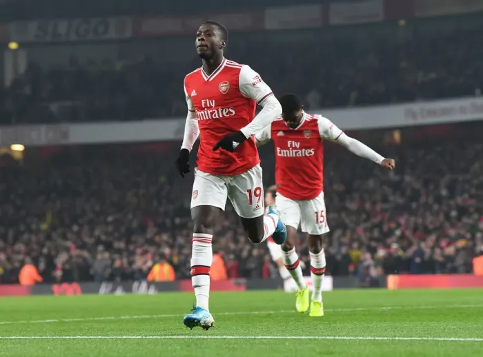 Framed Print : Pepe Strikes First: Arsenal's Victory Over Manchester United, Premier League 2019-20 Framed Print : Pepe Strikes First: Arsenal's Victory Over Manchester United, Premier League 2019-20