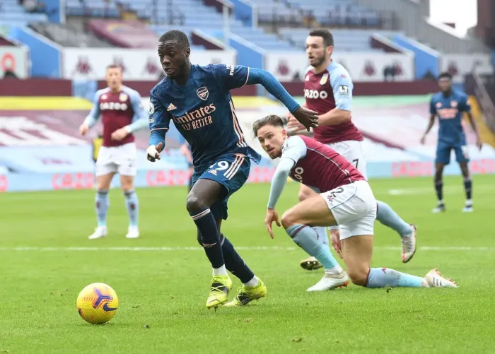 Framed Print : Pepe vs. Cash: Aston Villa vs. Arsenal in Empty Villa Park, Premier League 2020-21 Framed Print : Pepe vs. Cash: Aston Villa vs. Arsenal in Empty Villa Park, Premier League 2020-21