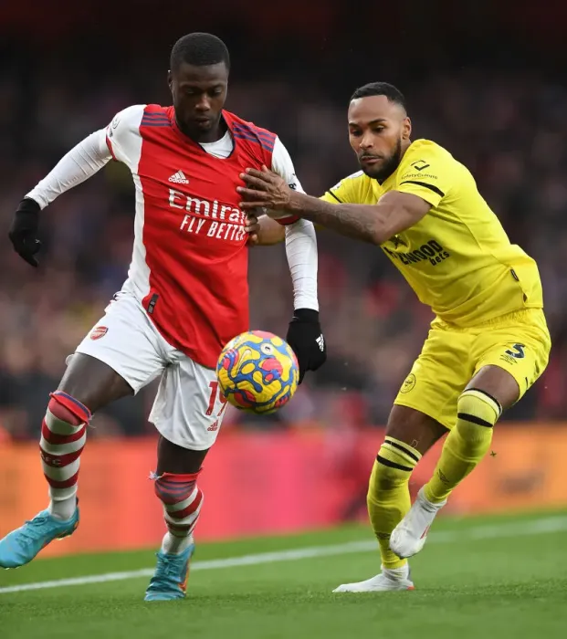 Framed Print : Pepe vs Henry: Intense Rivalry Revisited - Arsenal vs Brentford, Premier League Showdown Framed Print : Pepe vs Henry: Intense Rivalry Revisited - Arsenal vs Brentford, Premier League Showdown