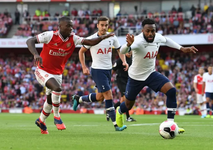 Framed Print : Pepe vs. Rose: A Football Rivalry Erupts in the Arsenal vs. Tottenham Clash