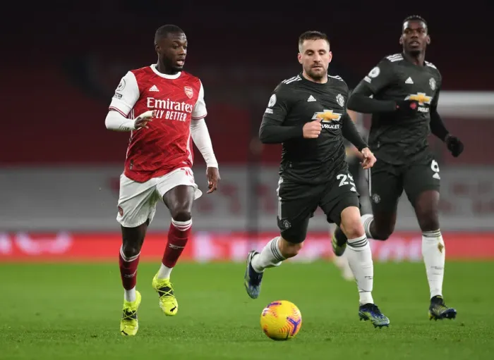 Framed Print : Pepe vs Shaw: Battle at Empty Emirates - Arsenal vs Manchester United (Premier League 2021) Framed Print : Pepe vs Shaw: Battle at Empty Emirates - Arsenal vs Manchester United (Premier League 2021)