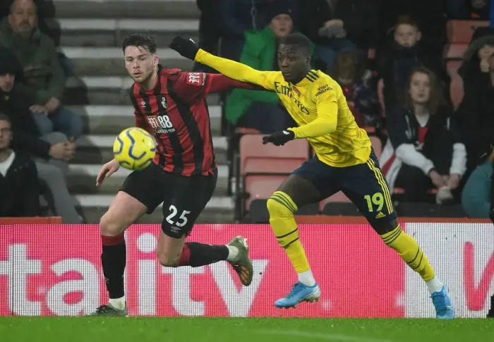 Framed Print : Pepe vs Simpson: Intense Battle in the Premier League - AFC Bournemouth vs Arsenal FC Framed Print : Pepe vs Simpson: Intense Battle in the Premier League - AFC Bournemouth vs Arsenal FC
