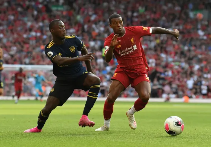 Framed Print : Pepe vs Wijnaldum: Intense Battle at Anfield - Liverpool vs Arsenal, Premier League 2019-20 Framed Print : Pepe vs Wijnaldum: Intense Battle at Anfield - Liverpool vs Arsenal, Premier League 2019-20