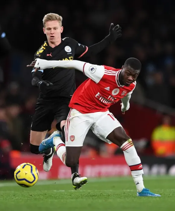 Framed Print : Pepe vs Zinchenko: A Premier League Showdown at the Emirates - Arsenal vs Manchester City