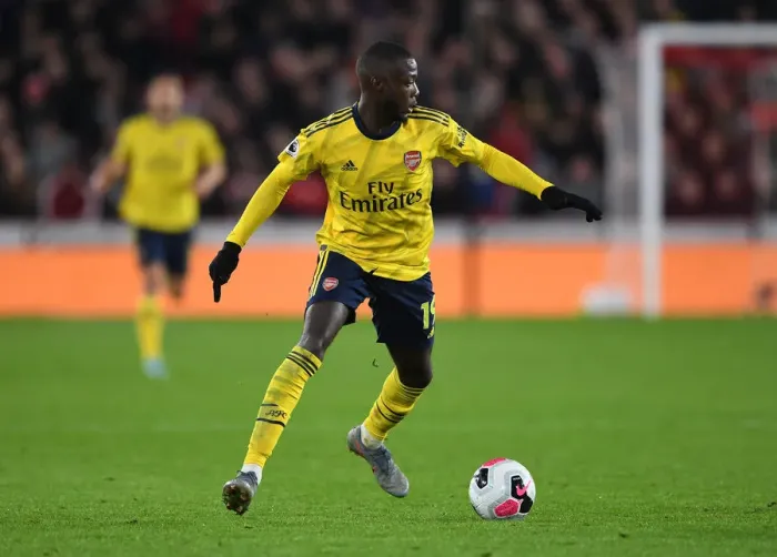 Framed Print : Pepe's Premier League Debut: Arsenal Overpowers Sheffield United (2019-20)