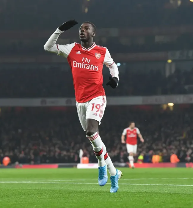 Framed Print : Pepe's Premier League Debut Goal: Arsenal vs Manchester United (2019-20) Framed Print : Pepe's Premier League Debut Goal: Arsenal vs Manchester United (2019-20)
