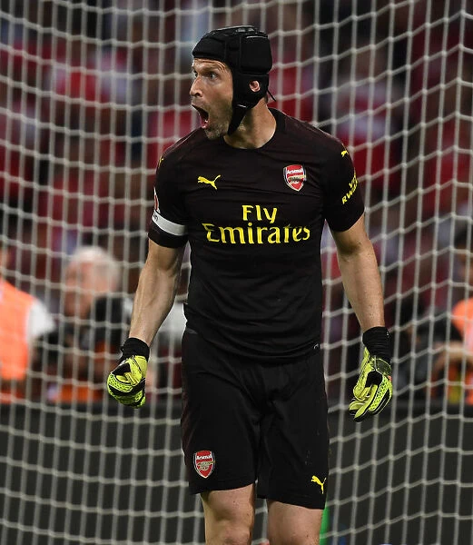 Petr Cech in Action: Arsenal vs Atletico Madrid, 2018 International Champions Cup (Singapore)