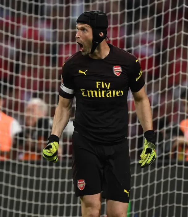 Framed Print : Petr Cech in Action: Arsenal vs Atletico Madrid, 2018 International Champions Cup (Singapore)