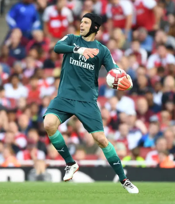 Framed Print : Petr Cech in Action: Arsenal vs Sevilla FC - Emirates Cup 2017-18