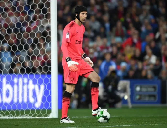Framed Print : Petr Cech in Action: Arsenal's Goalkeeper Shines in Pre-Season Clash against Sydney FC (2017) Framed Print : Petr Cech in Action: Arsenal's Goalkeeper Shines in Pre-Season Clash against Sydney FC (2017)