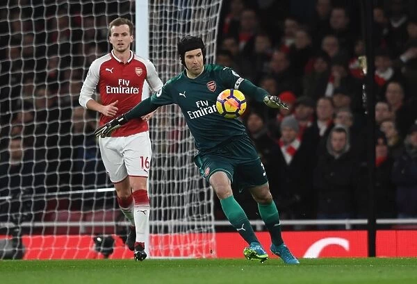 Petr Cech (Arsenal). Arsenal 2: 2 Chelsea. Premier League. Emirates Stadium, 3  /  1  /  18