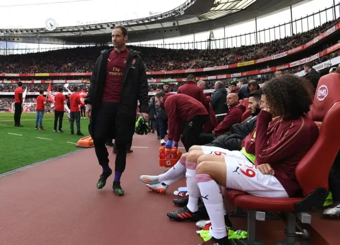 Framed Print : Petr Cech: Arsenal FC's Focused Guardian Ahead of Arsenal v Brighton & Hove Albion (2018-19) Framed Print : Petr Cech: Arsenal FC's Focused Guardian Ahead of Arsenal v Brighton & Hove Albion (2018-19)