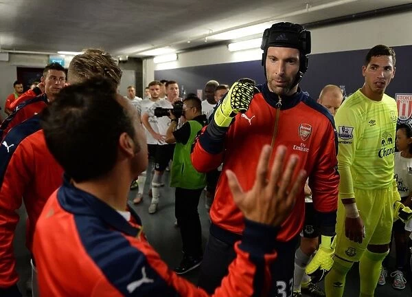 Petr Cech: Arsenal Goalkeeper in the Tunnel Before Arsenal v Everton (Asia Trophy 2015-16)