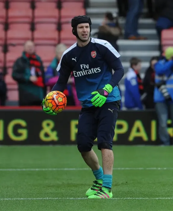 Framed Print : Petr Cech (Arsenal) warms up before the match