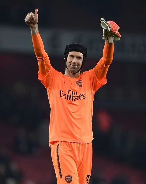 Petr Cech: Arsenal's Focused Figure after Arsenal vs West Bromwich Albion (2017-18)