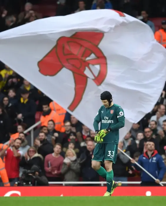 Framed Print : Petr Cech: Arsenal's Unyielding Guardian (Arsenal v Watford, 2017-18)