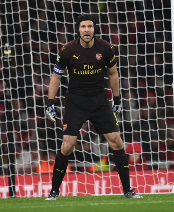 Framed Print : Petr Cech: Arsenal's Unyielding Shield in Carabao Cup Victory over Blackpool