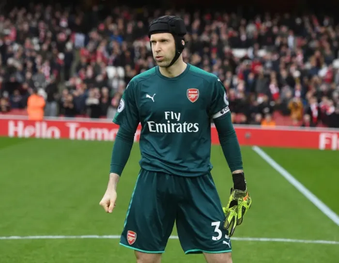 Framed Print : Petr Cech: Focused and Ready - Arsenal vs Watford, Premier League 2017-18