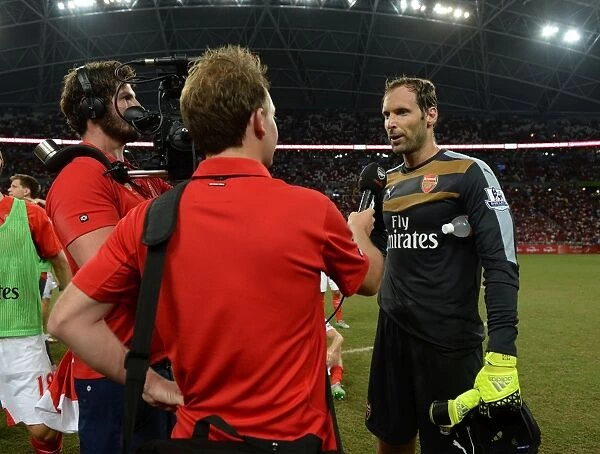Petr Cech Interviewed: Arsenal's Goalkeeper Reflects on Arsenal v Everton Match in Singapore, 2015-16