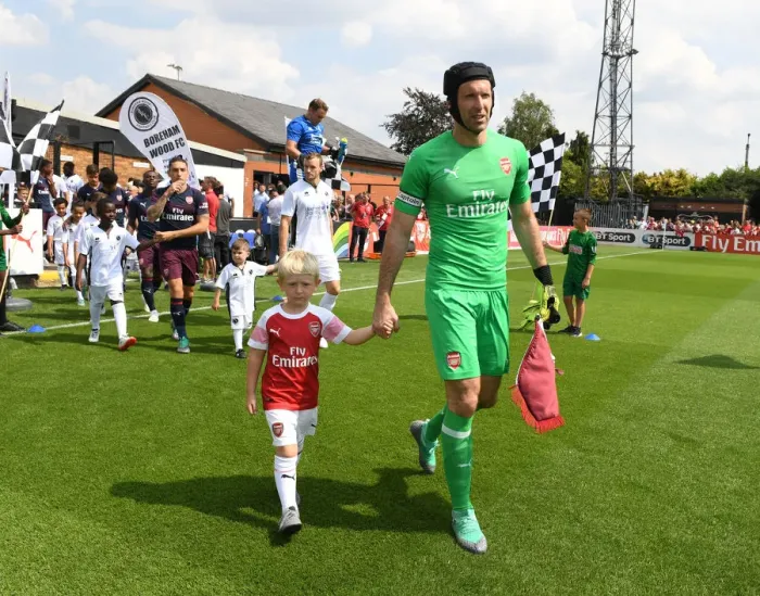 Framed Print : Petr Cech Leads Arsenal in Pre-Season Friendly against Borehamwood Framed Print : Petr Cech Leads Arsenal in Pre-Season Friendly against Borehamwood