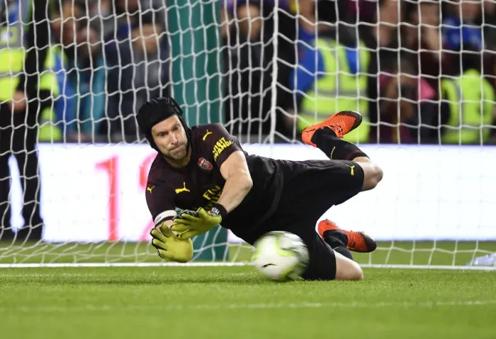 Framed Print : Petr Cech Saves Penalty in Thrilling Arsenal v Chelsea Shootout at International Champions Cup 2018 Framed Print : Petr Cech Saves Penalty in Thrilling Arsenal v Chelsea Shootout at International Champions Cup 2018