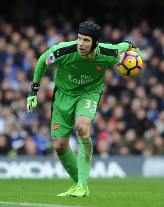 Framed Print : Petr Cech: Unyielding Focus in the Chelsea vs. Arsenal Rivalry (2016-17)