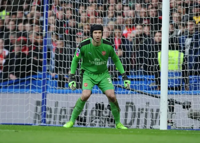 Framed Print : Petr Cech's Unwavering Focus: A Chelsea vs. Arsenal Rivalry (2016-17)