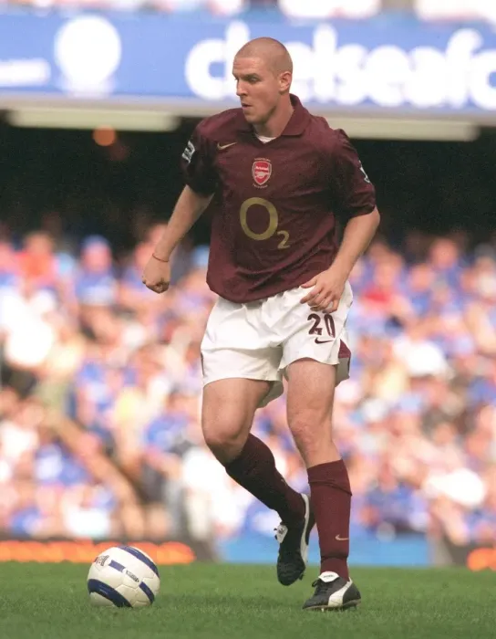 Framed Print : Philippe Senderos Celebrates Arsenal's 1-0 Victory Over Chelsea at Stamford Bridge, 2005