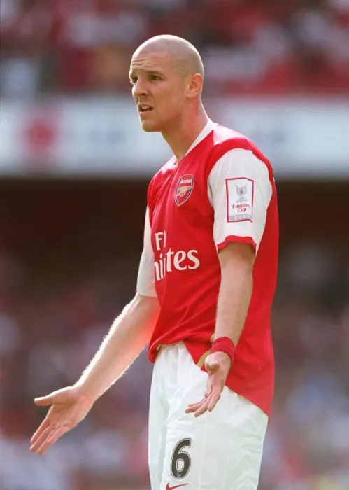 Framed Print : Philippe Senderos Celebrates Arsenal's Win Against Paris Saint-Germain at Emirates Cup, 2007
