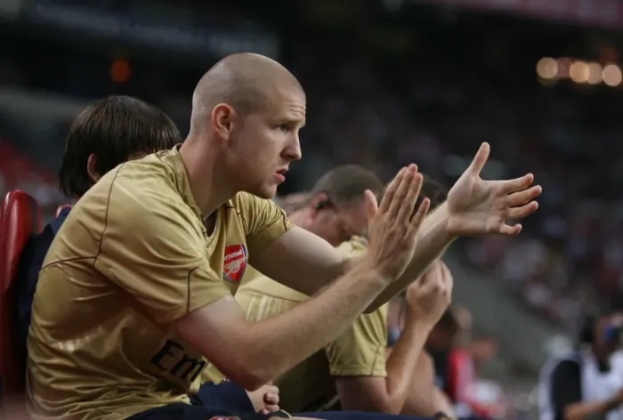 Framed Print : Philippe Senderos Leads Arsenal to Victory Over Ajax (4-8-07) Framed Print : Philippe Senderos Leads Arsenal to Victory Over Ajax (4-8-07)