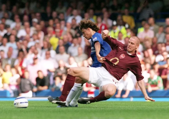 Framed Print : Philippe Senderos vs. Hernan Crespo: A Battle at Stamford Bridge, Chelsea 1:0 Arsenal (FA Premier League, 2005) Framed Print : Philippe Senderos vs. Hernan Crespo: A Battle at Stamford Bridge, Chelsea 1:0 Arsenal (FA Premier League, 2005)
