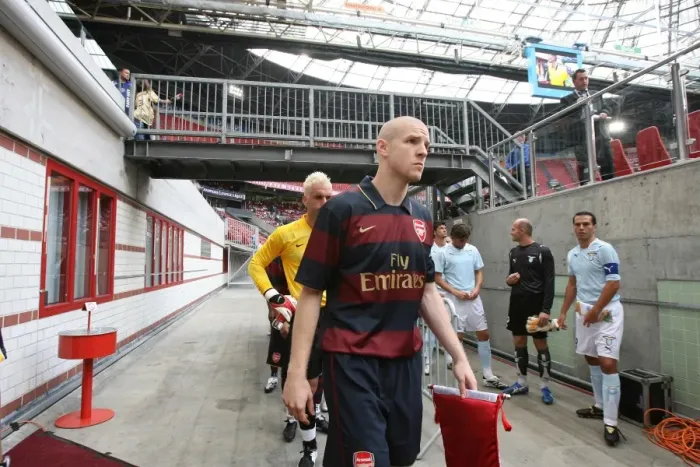 Framed Print : Philippe Senderos's Lead: Arsenal's Victory over Lazio at Amsterdam ArenA (2007)
